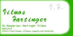 vilmos hartinger business card
